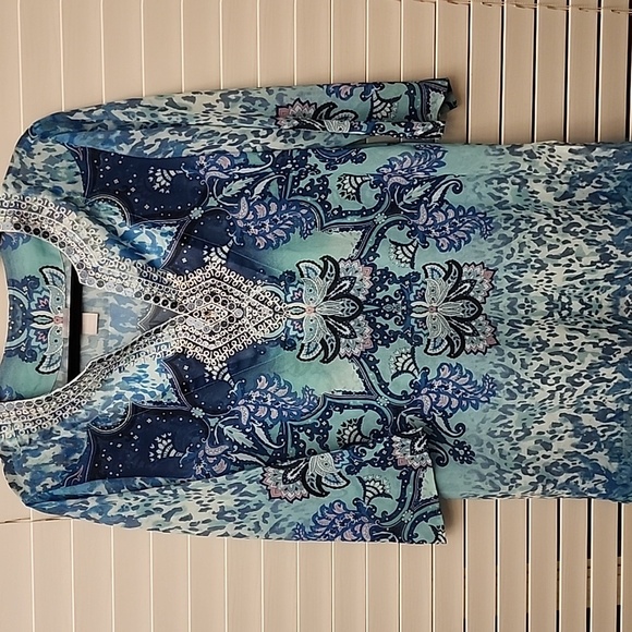 Chico’s cool pullover tunic sz 1(8-10) - Picture 1 of 9